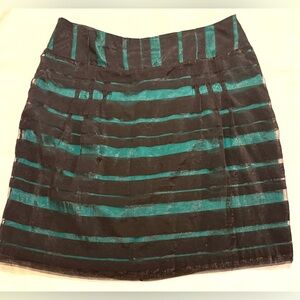 Apostrophe green & black mini skirt. Sz 10